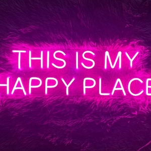 This Is My Happy Place Led Sign, This Is My Happy Place Neon Sign, Wall Decor, Bar Led Light, Custom Neon Sign, Pub Decor, Best Gifts