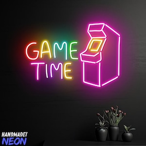 Spielzimmer Leuchtreklame, Arcade Neonlicht, Spielzimmer Led-Schild, Benutzerdefinierte Leuchtreklame, Spielzimmer Dekor, Geschenk für Spielliebhaber, Nam Höhle Dekor