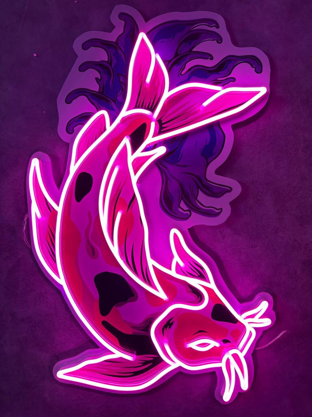 The Koi Fish Led Sign, Koi Fish Neon Sign, Wall Decor, Game Room Neon