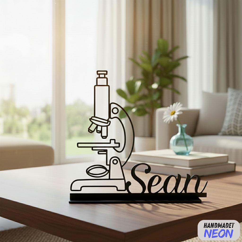 Microscope Metal Table Decor: Science Lab Sign, Classroom Decor, Gift ...