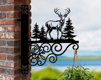 Soporte para colgar con texto en inglés "Dear" personalizado, soporte para cesta colgante con texto en inglés "Dear", soporte para colgar con texto en inglés "Dear" para jardín, letrero de metal con texto en inglés "Animal Wild Life" para decoración de jardín