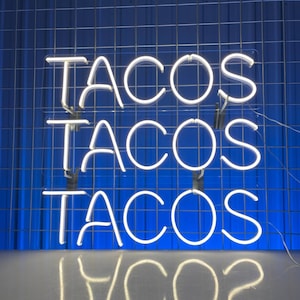 Tacos Tacos Tacos Led Sign, Tacos Neon Sign, Wall Decor, Custom Neon Sign, Vaderdagcadeau, Tacos Neon Lights, Tacos Led Lights