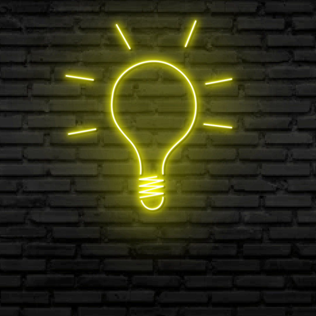 Light Bulb Led Sign, Light Bulb Neon Sign, Wall Decor, Light Neon Sign