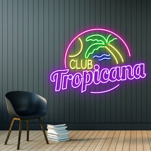 Club Party Pub Neon Signs, Bar Led Lights,Pub Sign Decoration, Outside Decor, Pool Outside Decor Business Man Cave, Tropical Bar Sign