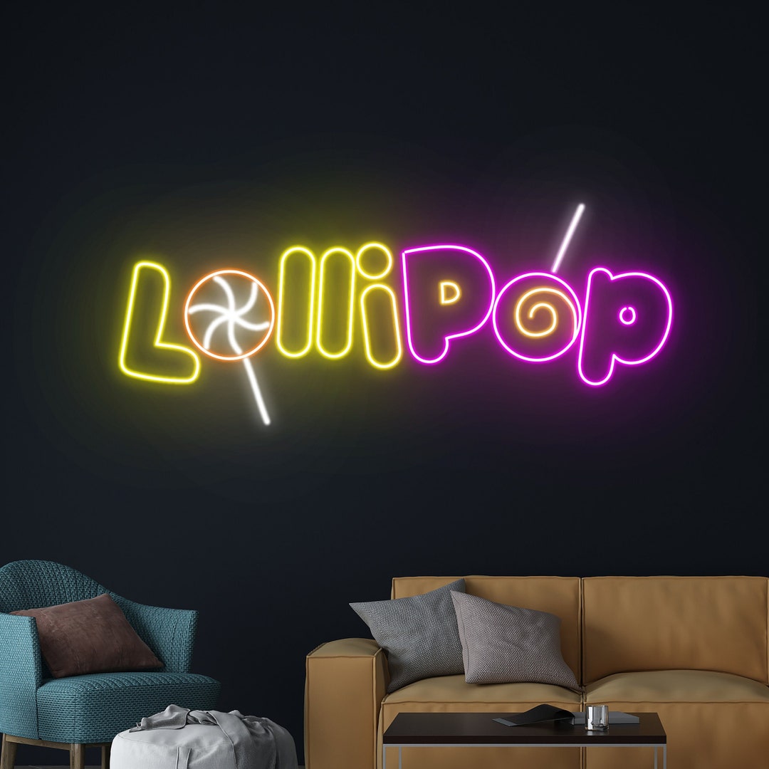 Lollipop Neon Sign, Lollipop Led Sign, Lollipop Candy Neon Light, Candy