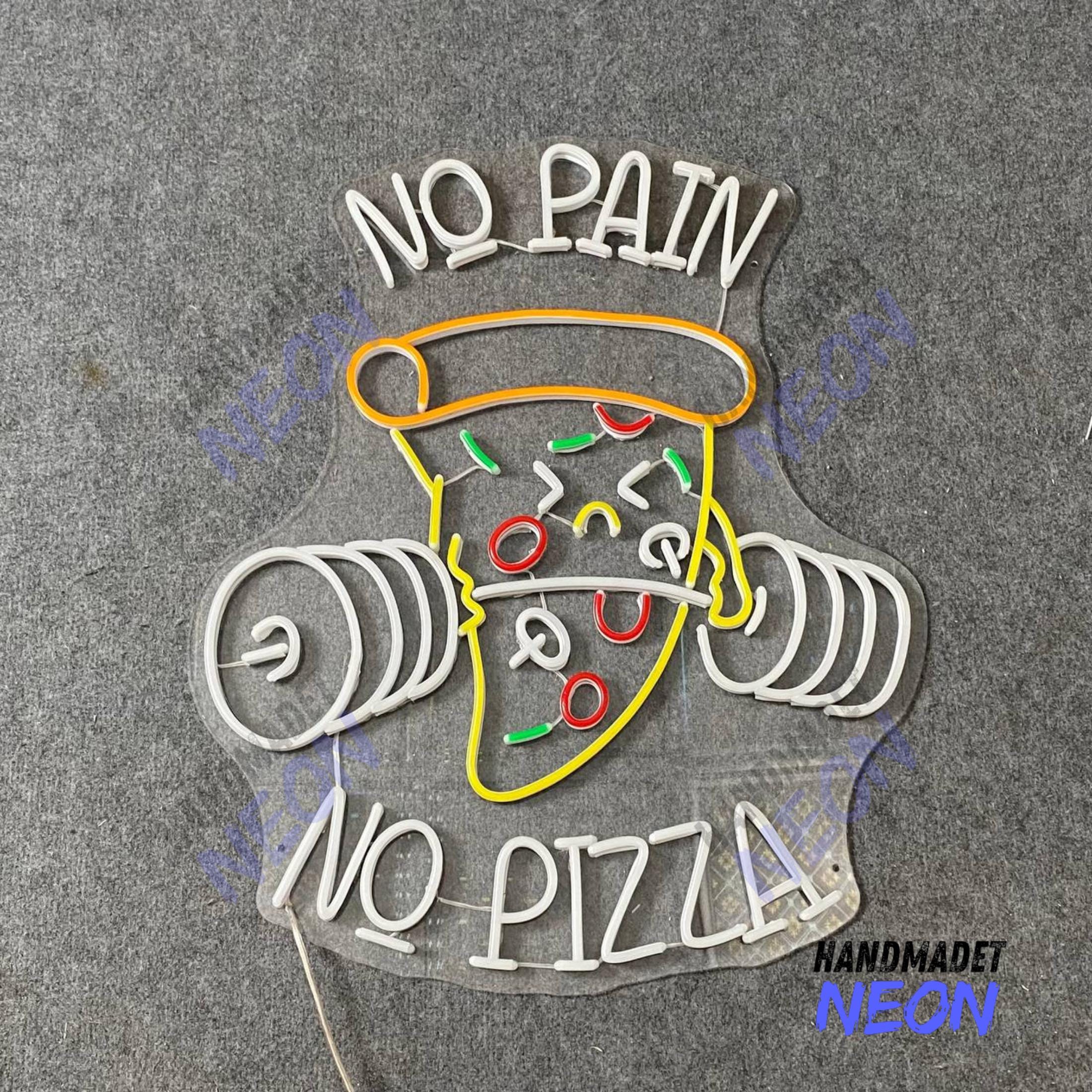 Ineonlife No Pain No Pizza Neon LED,No Pain No Pizza Neon