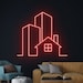 House Building Led Sign, Real Estate Neon Light, Real Estate Neon Sign ...