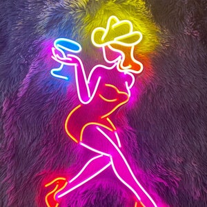 Cowgirls Led Sign, Cowgirls Neon Sign, Wall Decor, Bar Neon Sign, Custom Neon Sign, Bar Led Sign, Best Gifts, Cowgirls Led Signs