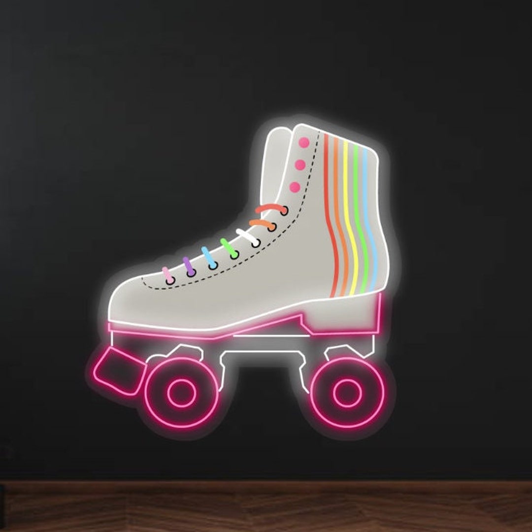 Roller Skate Neon Sign, Roller Skate Led Sign, Wall Decor, Roller Skate