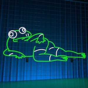 Custom Frog Neon Light, Lying Down Frog Led Light, Frog Led Sign, Nursery Room Decor, Store Shop Neon Sign, Business Wall Art, Bar Club Sign