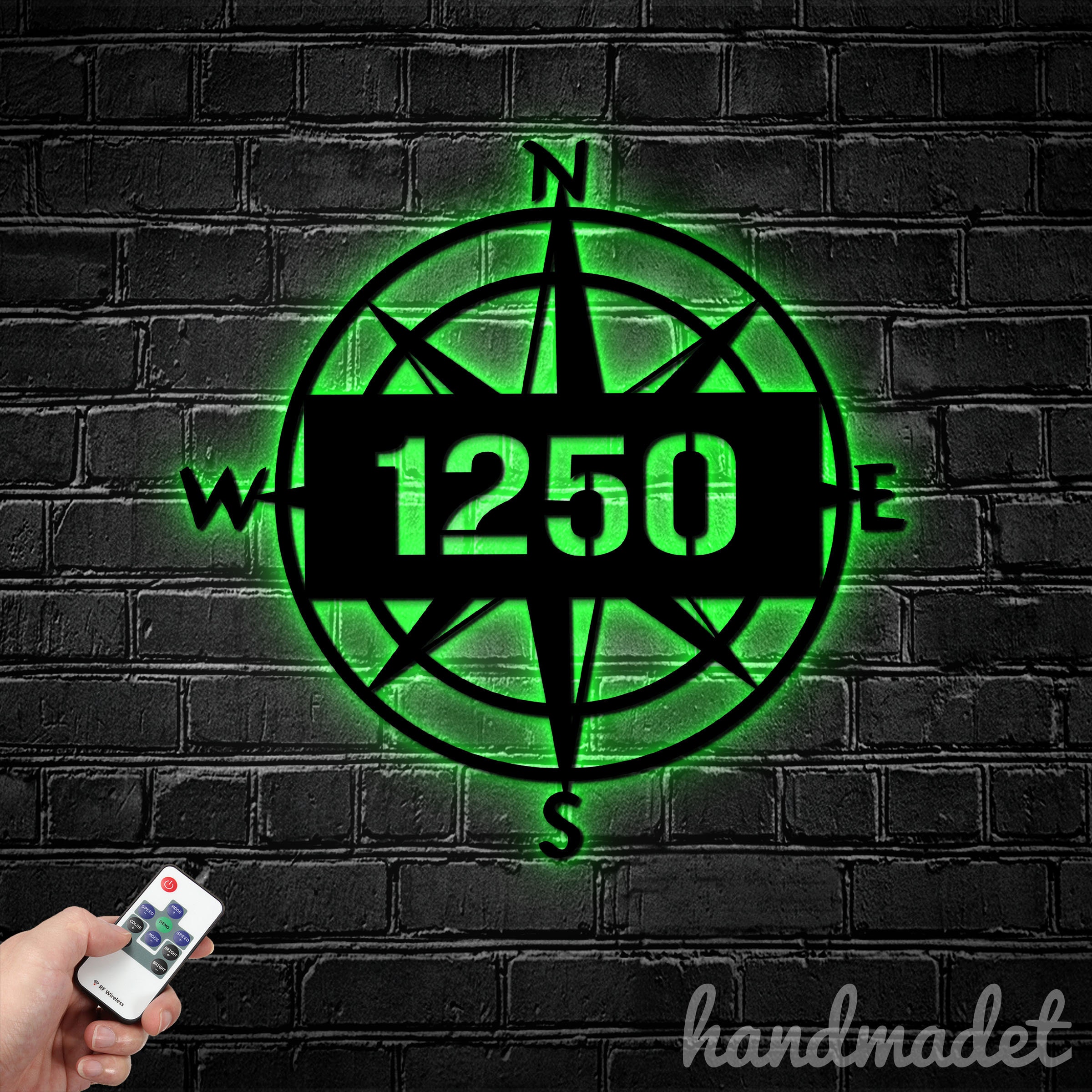 Personalized Nautical Compass House Number, Compass Home Number Metal ...