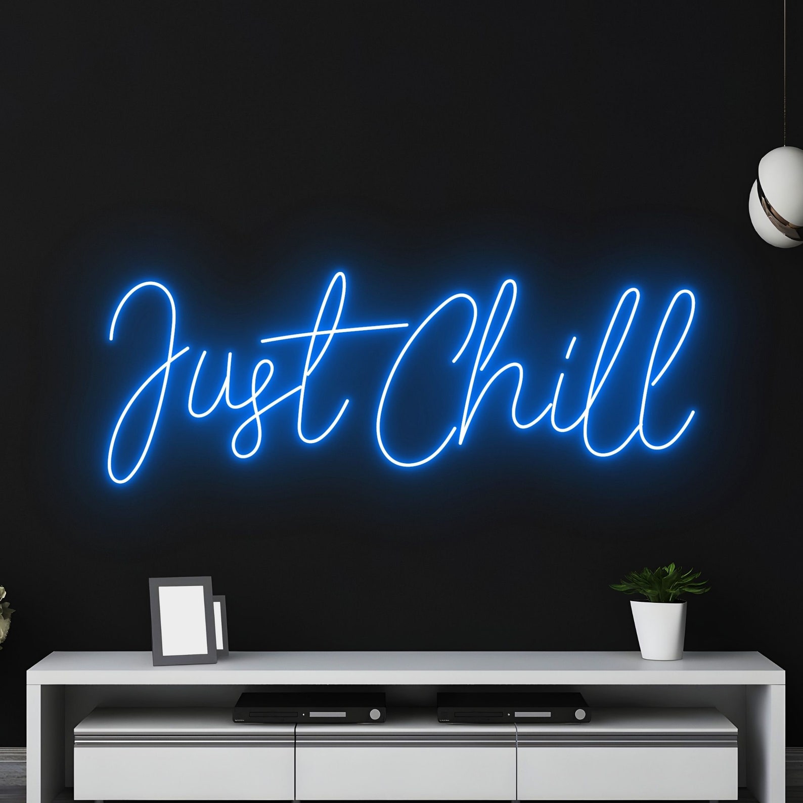 Just Chill Neon Sign, Just Chill Led Sign, Custom Just Chill Quote Neon ...