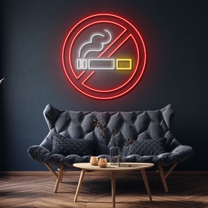 No Smoking Neon Sign, Smoking Led Sign, No Smoking Led Sign, Custom ...