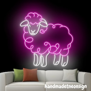 Sheep Neon Sign, Sheep Led Sign, Sheep Animal Neon Light, Animal Lover Led Light, Sheep Room Wall Art Light, Sheep Home Wall Decor
