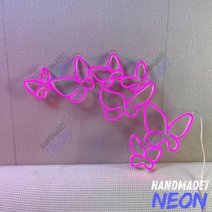 Butterfly Neon Sign, Colorful Butterfly LED Wall Light Sign, Butterfly Wall Art Custom Neon Sign, Bedroom Room Art Decor, Gift For Her