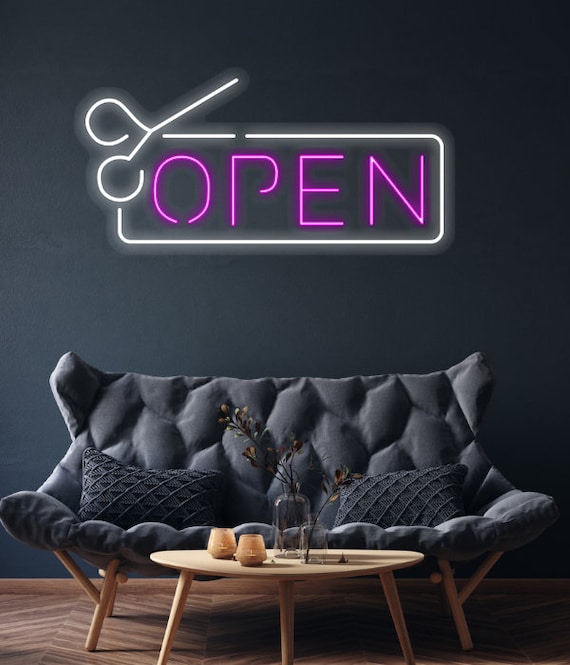 Open Led Sign Open Led Sign Wall Decor Bar Neon Sign Etsy