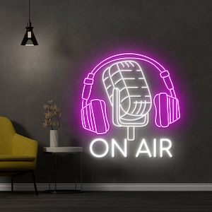 Podcast On Air Neon Sign, Podcast On Air Neon Light, On Air LED Light, Podcast LED Sign, On Air Room Wall Decor, Christmas Decor, Best Gifts