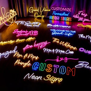 Custom Neon Sign | Neon Sign | Personalized Gifts | Wedding Signs | Name Signs | Bar Neon Sign | Shop Neon Sign | Christmas Decor