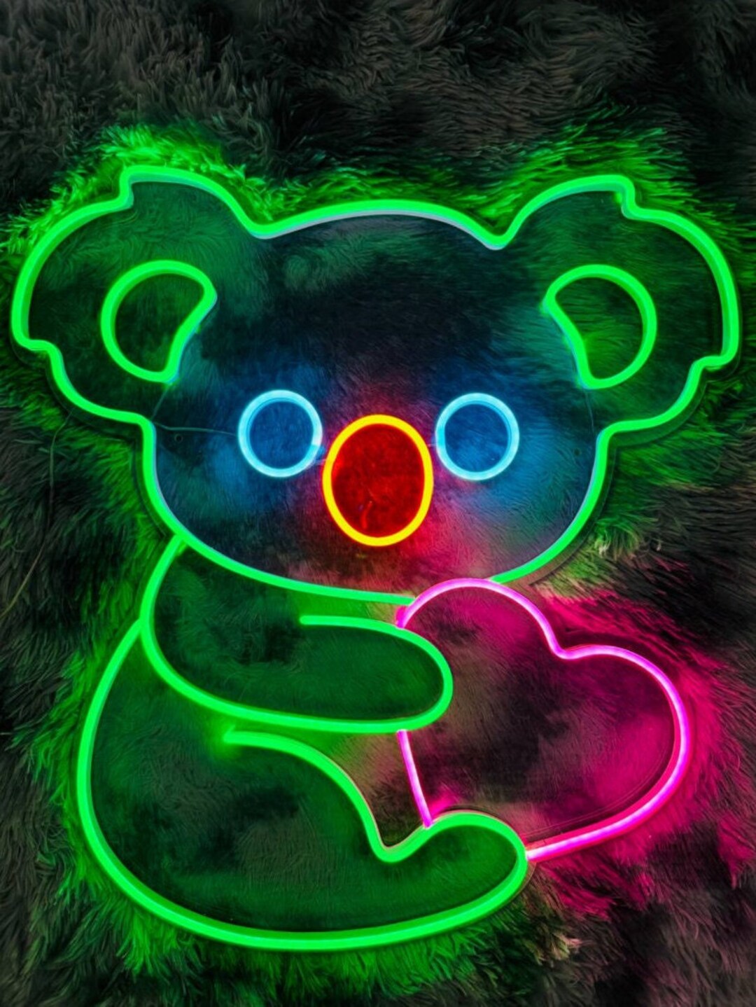 Koala aesthetic neon' Poster, picture, metal print, paint by Dream