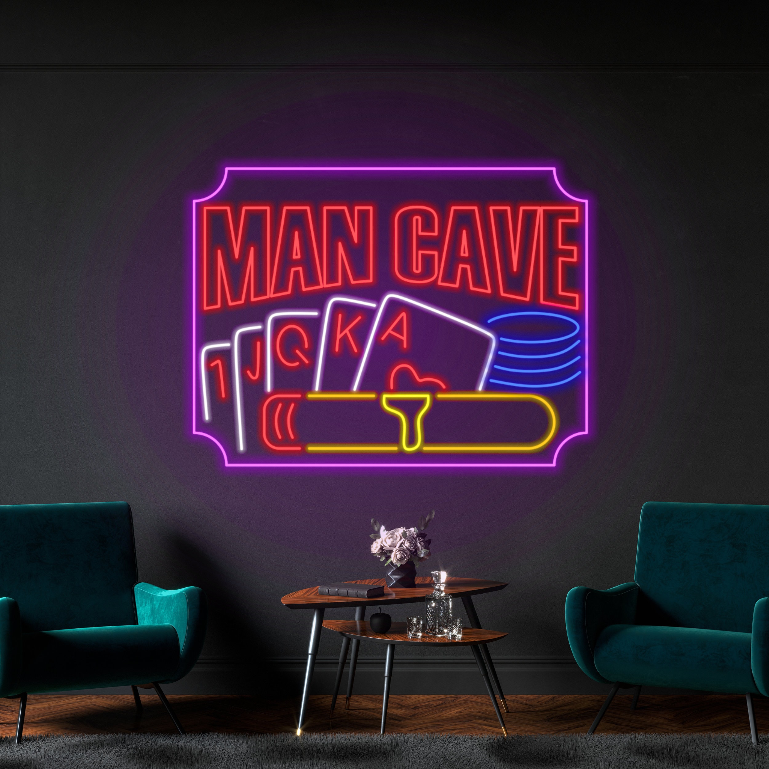 Custom Man Cave Neon Sign Garage Decor Personalised Gifts Etsy