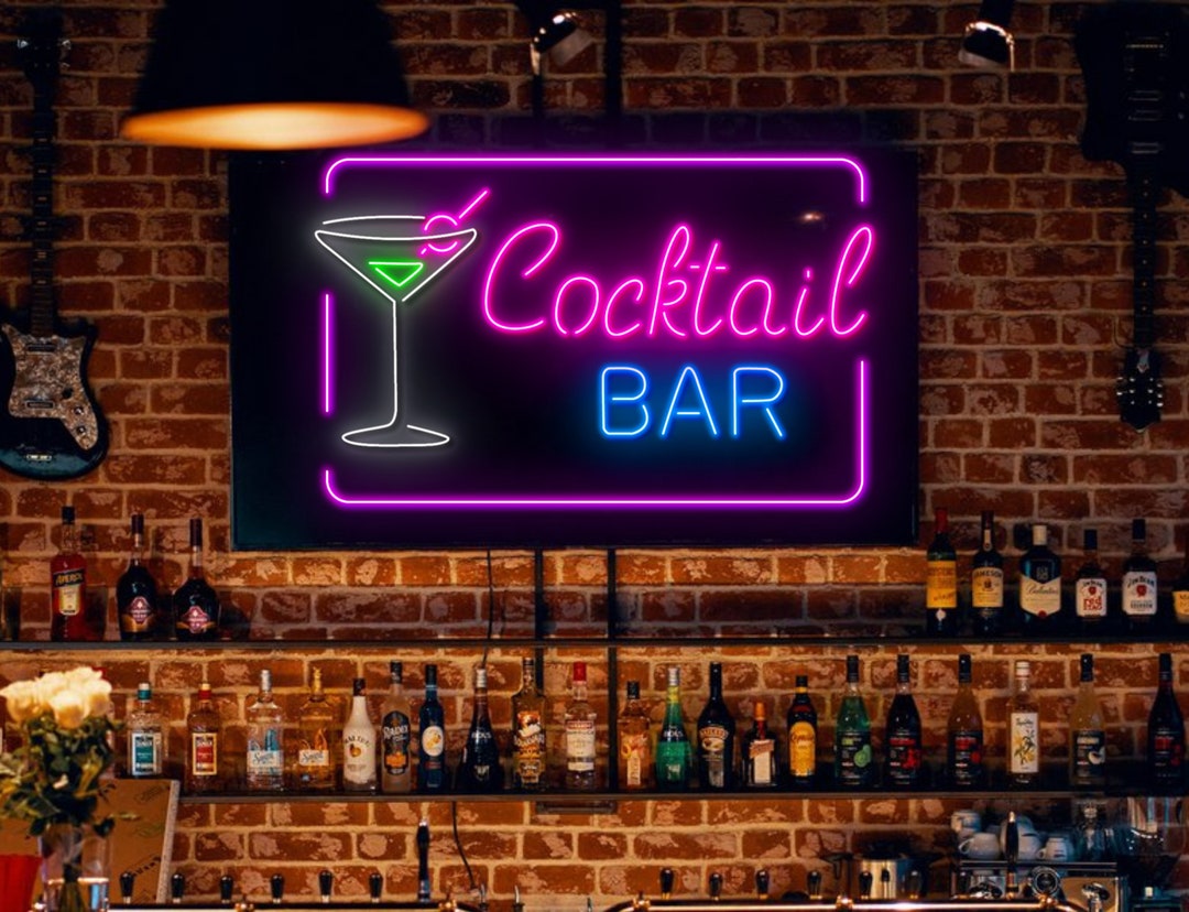 Business Decoration Custom Neon Bar Signs, Cocktail Bar Neon Sign