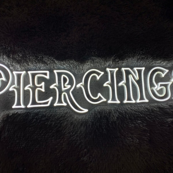 Piercings Led Sign, Piercings Neon Sign, Wall Decor, Shop Neon Sign, Custom Neon Sign, Restaurant Led Sign, Best Gifts