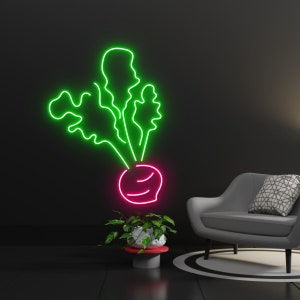 Beetroot Led Sign, Beetroot Neon Sign, Wall Decor, Beetroot Led Light, Custom Neon Sign, Father&#39;s day gift, Beetroot Neon Lights