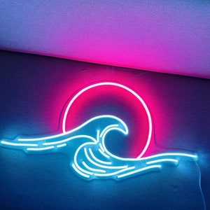 Sunwave Led Sign, Sun wave Led Sign, Wall Decor, Bar Neon Sig, Custom Neon Sign, Pub Led Sign, Sunset Neon Sign, Sunrise Led Sign