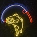 Fishing Neon Led Sign, Salmon Neon Sign, Wall Decor, Fish Led Light ...
