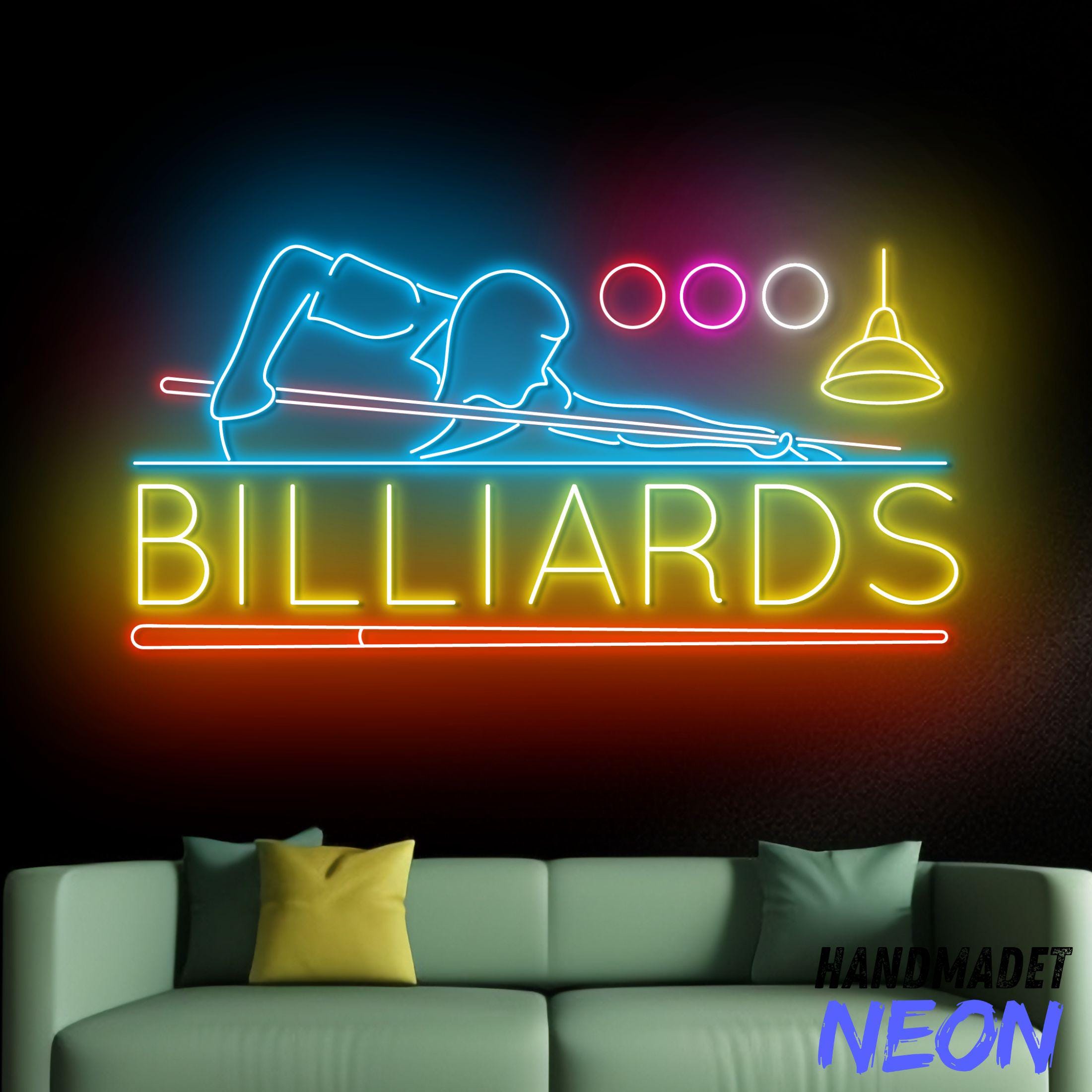 Billiard Neon Sign, Billiard Led Sign, Billiard Sport Neon Light