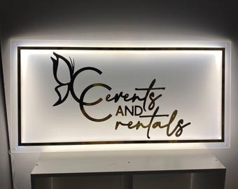 Personalize Acrylic Logo, Signboard LED Light, Backlit Sign, Business Signs, Restaurant Backlit Led Signs, Custom Logo Signs, Salon Decor