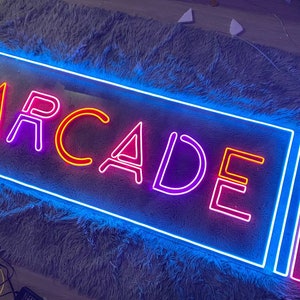 New Arcade Led Sign, Arcade Neon Sign, Wall Decor, Game Room Neon Sign, Custom Neon Sign, Game Led Sign, Best Gifts, Arcade Led Signs