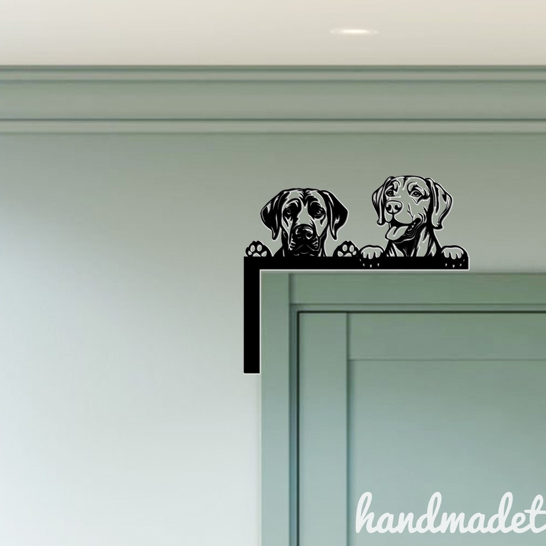 Personalized Rhodesian Ridgeback Dog Door Corner Sign, Dog Metal Door ...