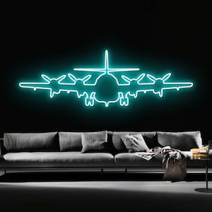 Air Plane Neon Sign, Airplane Led Light, Plane Sign, Plane night light lamp Neon Lights For Wall, Bedroom Decor, Airplane Lovers