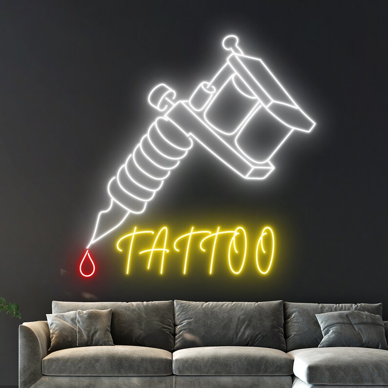 Tattoo Neon Sign, Tattoo Salon LED Light, Tattoo Spa Led