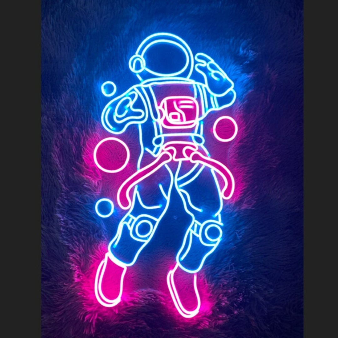 Astronaut Neon Sign Christmas Led Sign Wall Decor Astronaut - Etsy