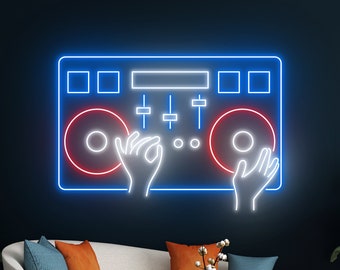 DJ Keyboard Led Sign, DJ Neon Light, DJ Keyboard Neon Sign, Music Player Led Light, Music Room Wall Decor, Bar Pub Neon Light, Club Led Sign