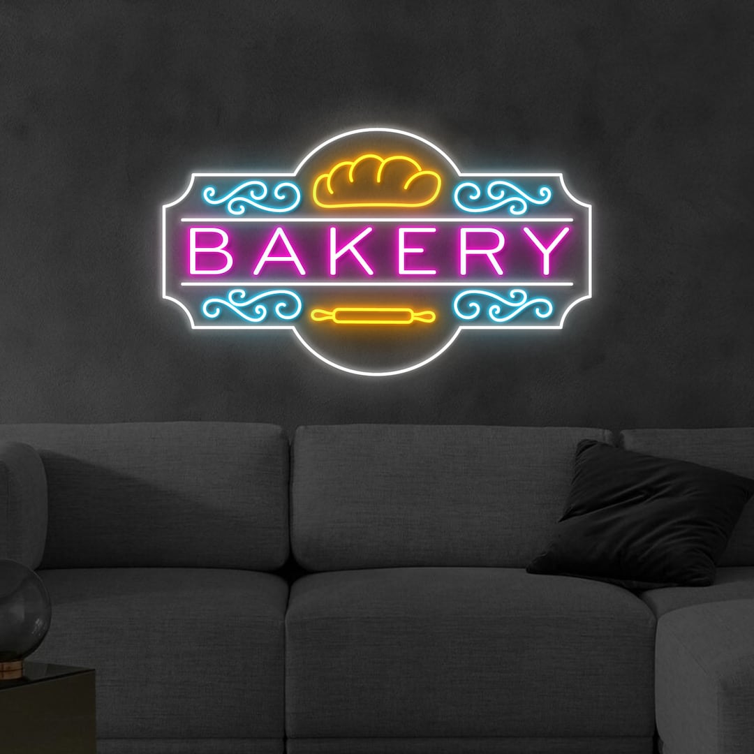 Bakery Neon Sign Bakery Led Sign Bakery Light Sign Bread - Etsy