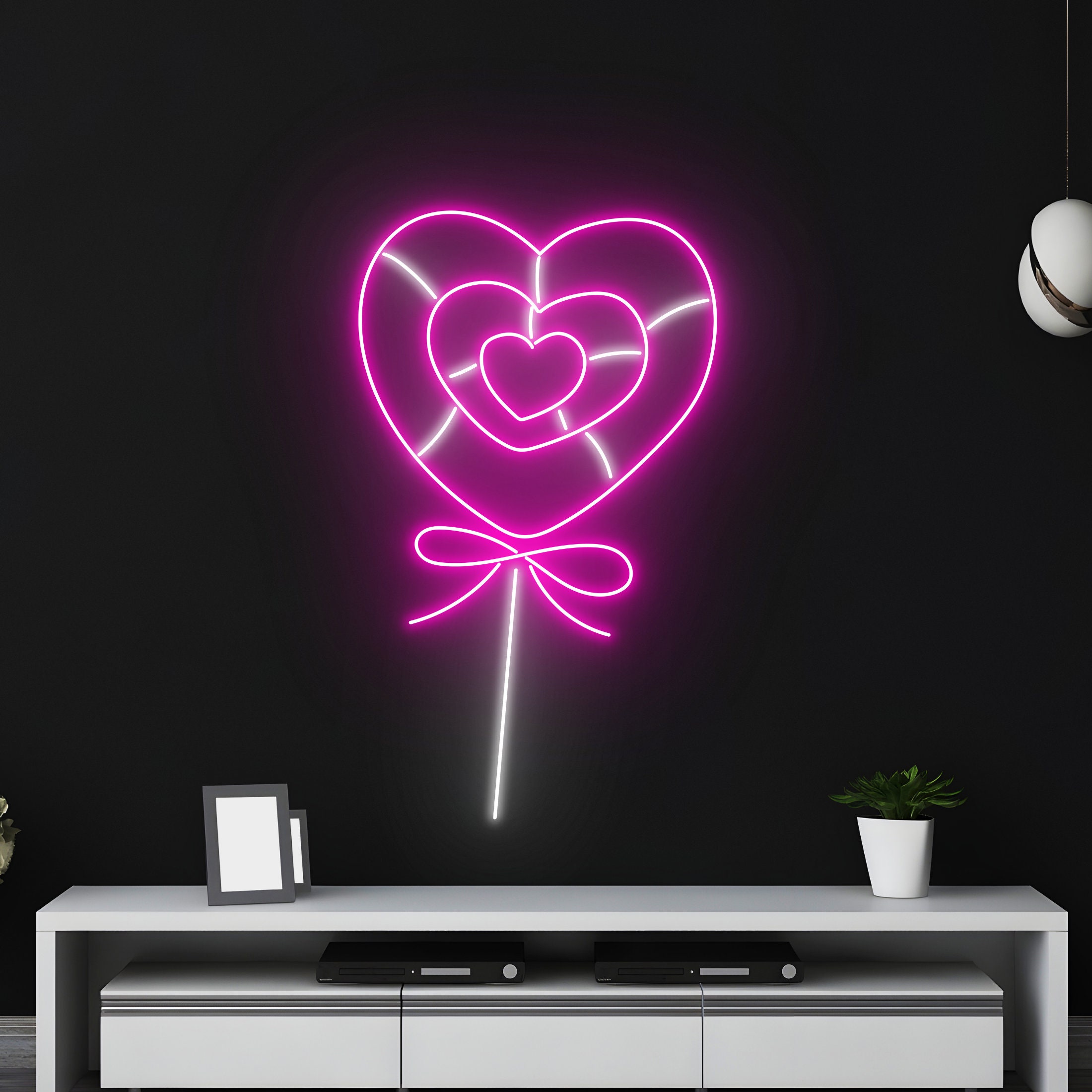 ロリポップキャンディネオンサイン、キャンディハートLEDサイン