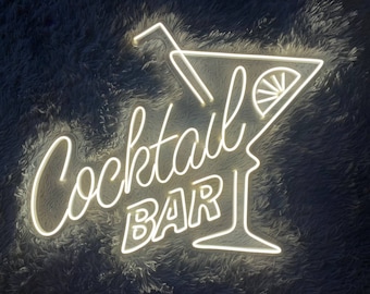 Letrero de neón LED para bar de cócteles, letrero de neón para cócteles, letrero de neón LED personalizado, letrero de neón para decoración de bar
