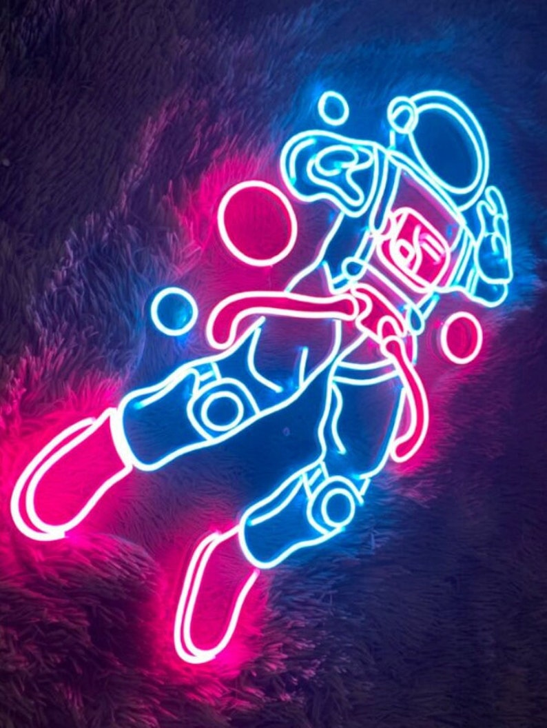 Astronaut Neon Sign Christmas Led Sign Wall Decor Astronaut - Etsy