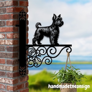 Personalized West Highland Terrier Dog Hanging Bracket Dog Hanging Basket Bracket, Dog Hanging Bracket For Garden, Metal Sign Garden Decor