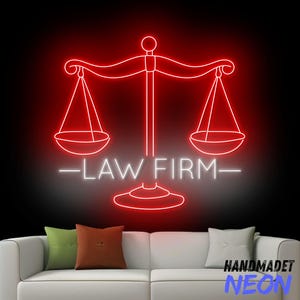 Law Firm Neon Sign, Lawyer Led Sign, Justice Scales Led Light, Law Office Neon Light, Law Firm Wall Art Light, Lawyer Office Wall Decor