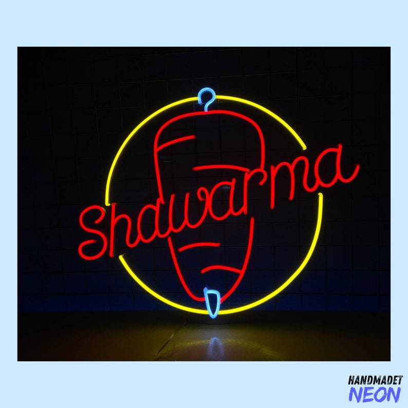 Shawarma Neon Sign, Shawarma Restaurant Neon Light, Shawarma Led Light ...