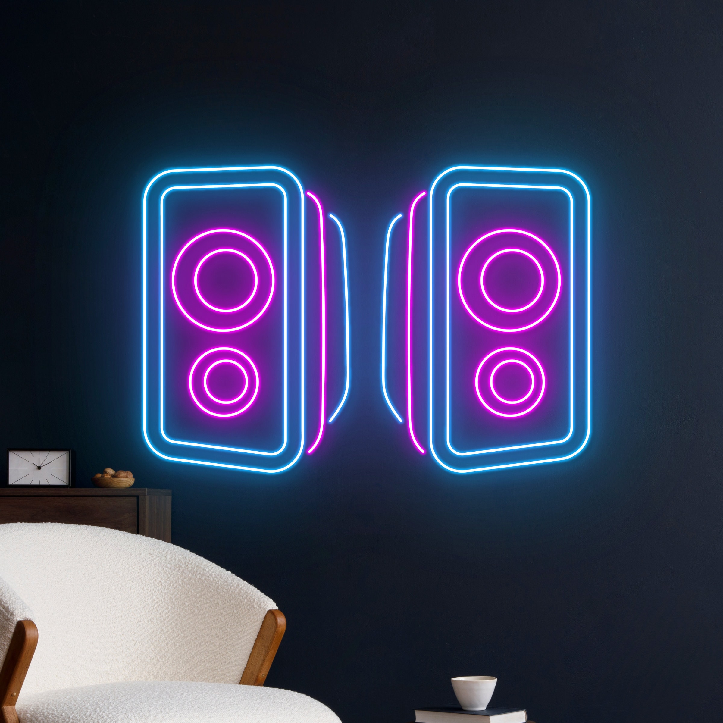 Couple Speaker Party Box Neon Sign, Speaker Led Sign, Speaker Led
