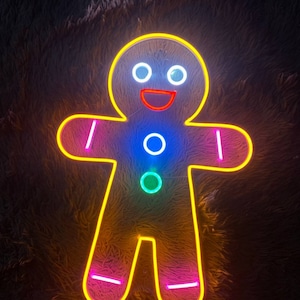 Gingerman Neon Sign Gingerman Led Sign Wall Decor Gingerman