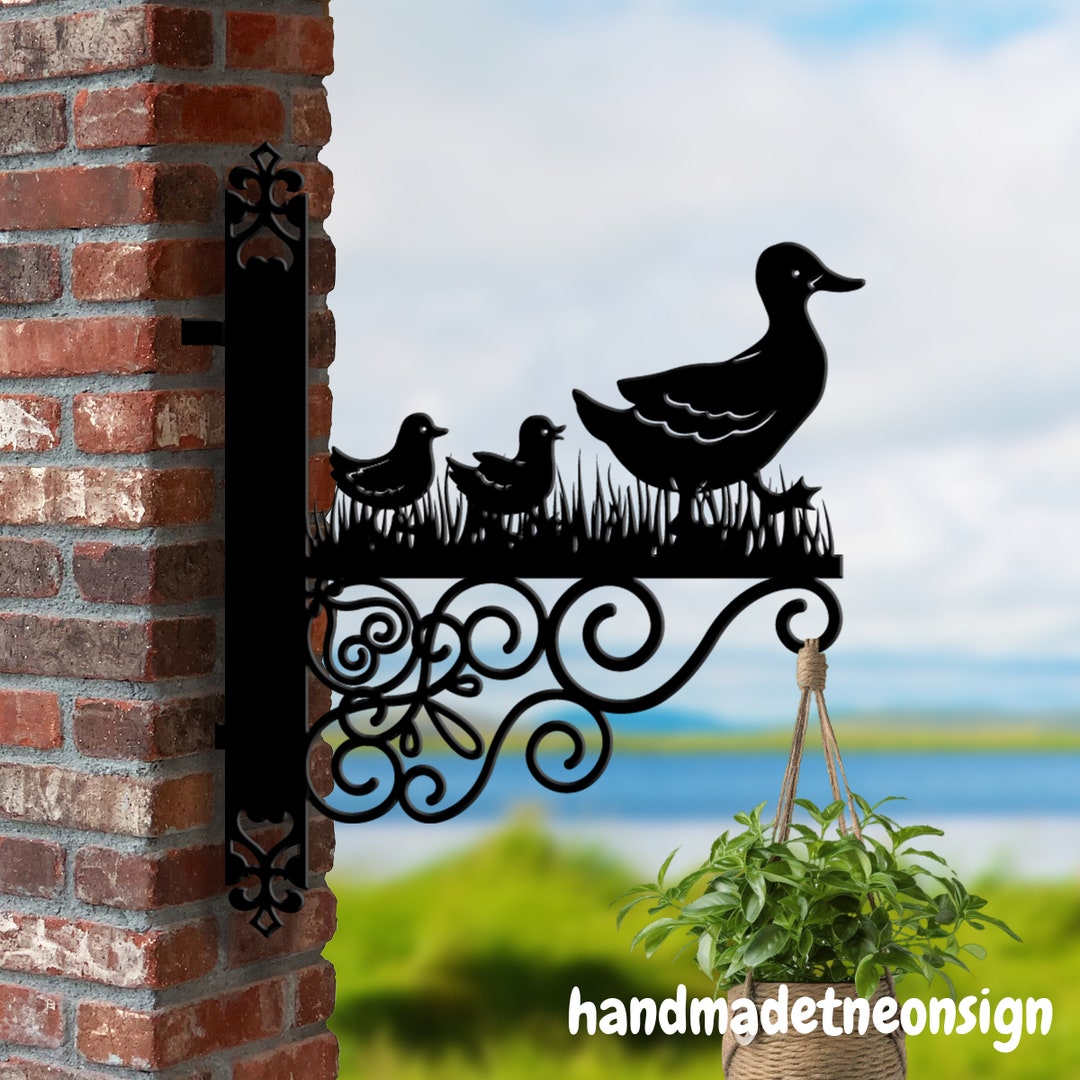Duck Hanging Racks Personalized Duck Hanging Bracket, Duck Hanging Basket Bracket, Duck ...