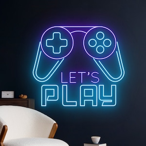 Arcade Let&#39;s Play Game Machine Neon Sign, Game Machine Led Sign, Arcade Led Light, Arcade Neon Light, Game Machine Led Lights, Arcade Signs