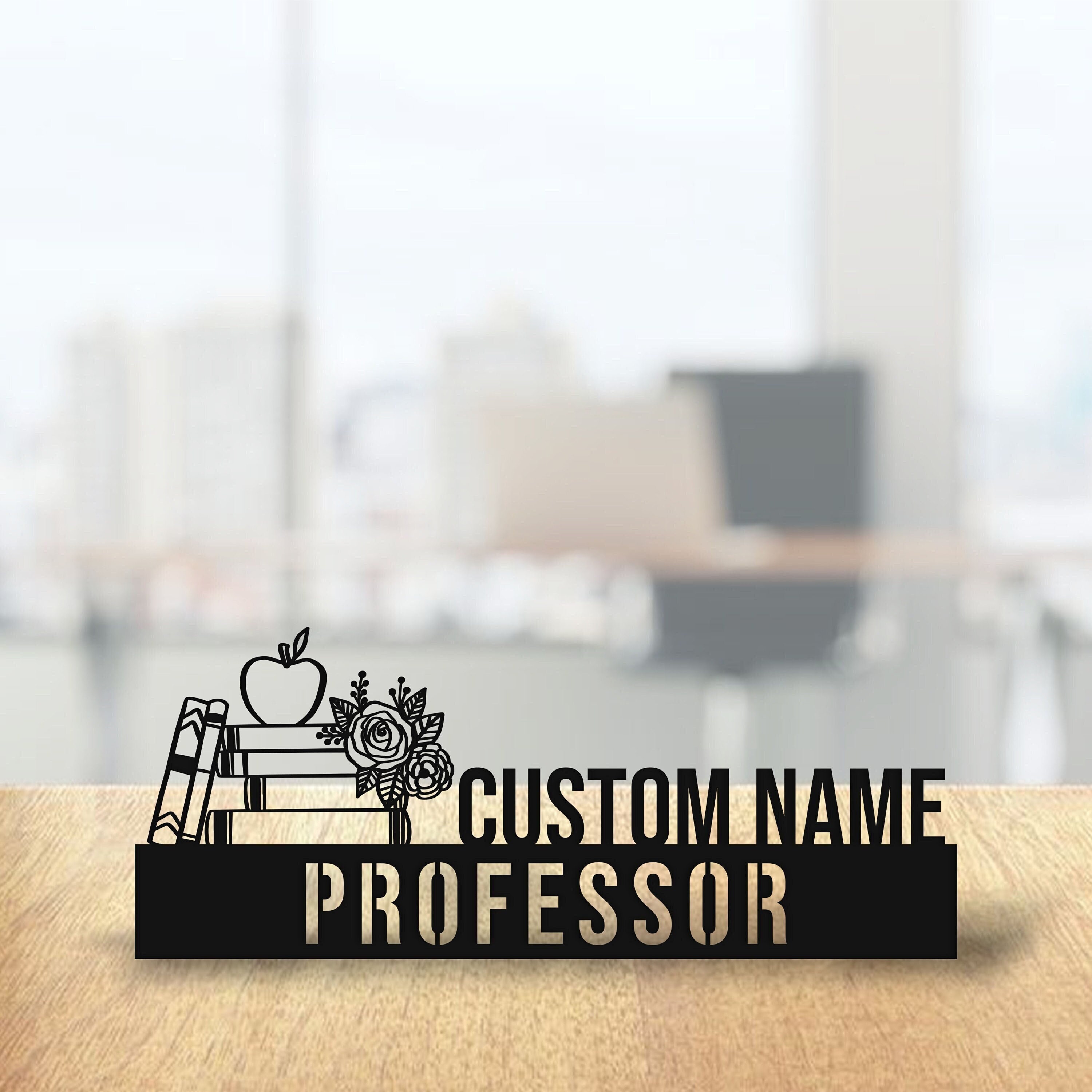 Custom Professor Metal Desk Name Plate, Professor Metal Job Name Plate ...