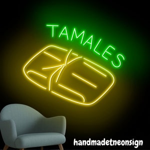 Tamales Neon Wall Sign, Tamales Led Wall Light, Mexico Food Led Wall Sign, Traditional Food Neon Wall Light, Restaurant Decor